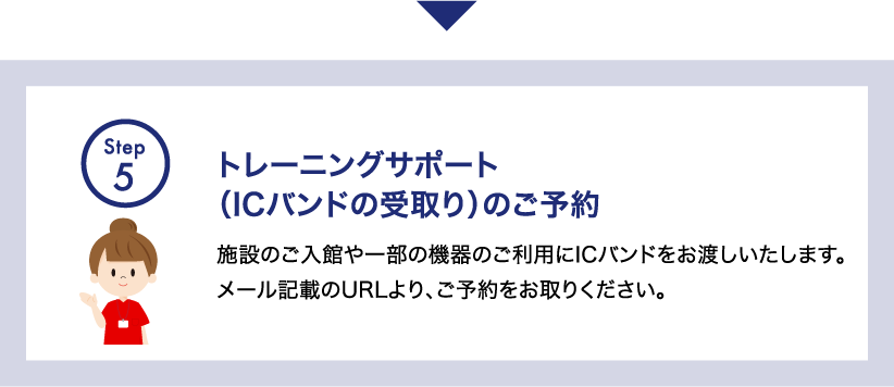 トレーニングサポート（ICバンドの受取り）のご予約